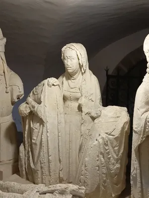 Groupe sculpté : Mise au tombeau dans l'Église Sainte-Croix de Quimperlé